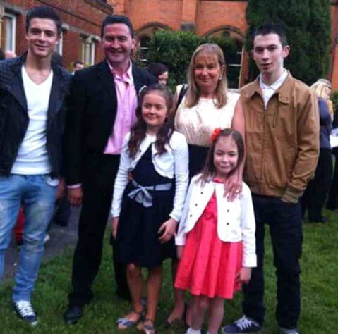 Karen Grealish with her family.